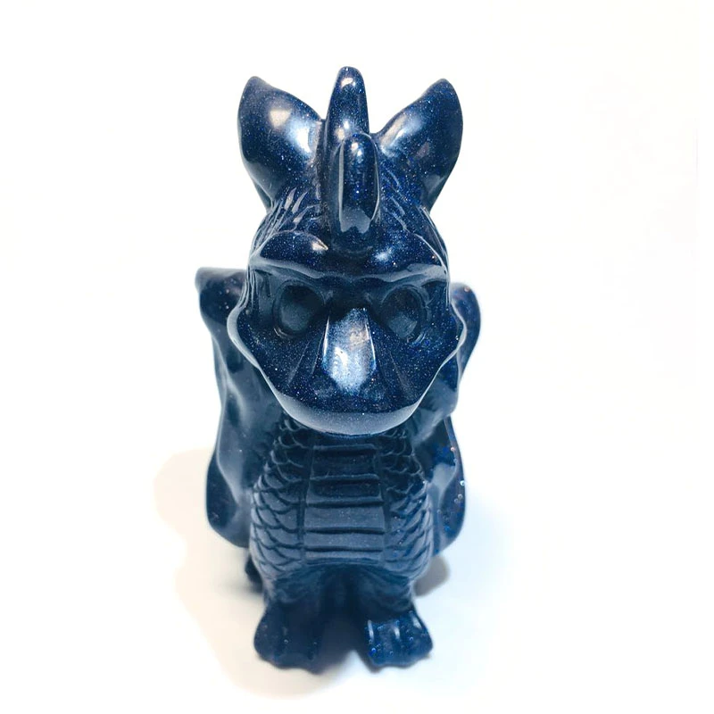 Statue Artisanale En Cristal De Dragon De Feu Bleu Naturel Figurine En Pierre Reiki Decoration De Maison Art A Quartz Gardien De La Guerison Aliexpress