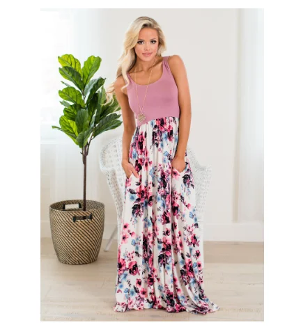 Mother Daughter Dresses Outfits Sleeveless Long Dress Mom And Daughter Dress Girls Mother And Me Dress Matching Family Clothes 3