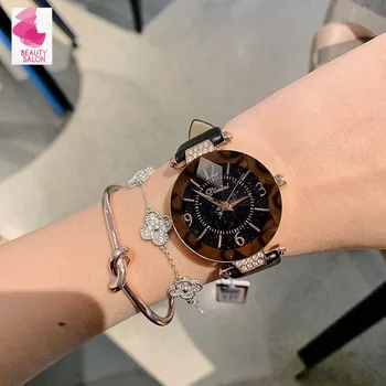 

Fashion Simple Quartz Women Watches Top Brand Casual Ladies Watch Woman Luxury Starry Sky Dial Watch Clocks reloj mujer