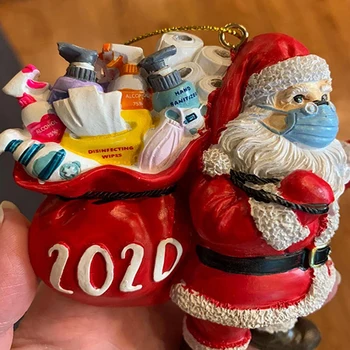 

2020 Santa Claus Wearing Cover Hanging Decor GiftS Christmas Tree Ornaments Holiday Surprise For Child