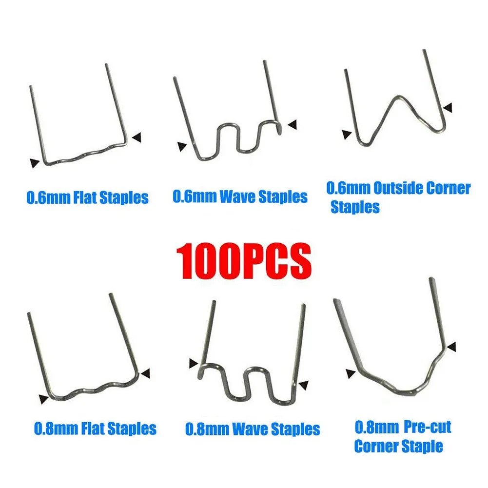 Stapler Staples Welding Nail 100PCS For Car Bumper Plastic Welder Repair Kit welding gun nails