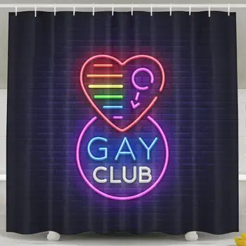 

LGBT Odorless Waterproof Shower Curtains for Bathroom Premium PolyesterDecorative Bath Curtain Designs 72 x 72