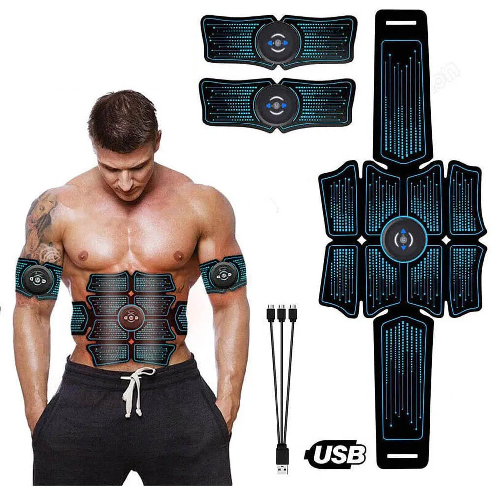 Spor eğlence titreşim kemeri makinesi Ab eğitmen EMS karın kas stimülatörü Toner Fitness eğitim dişli ev spor kemer
