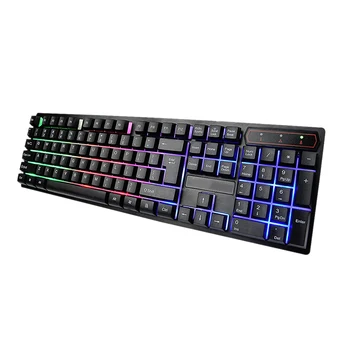 

Backlit Usb Wired Pc Rainbow Gaming Keyboard,Colorful Crack Led Illuminated Gaming Ergonomic Keyboard(Black)