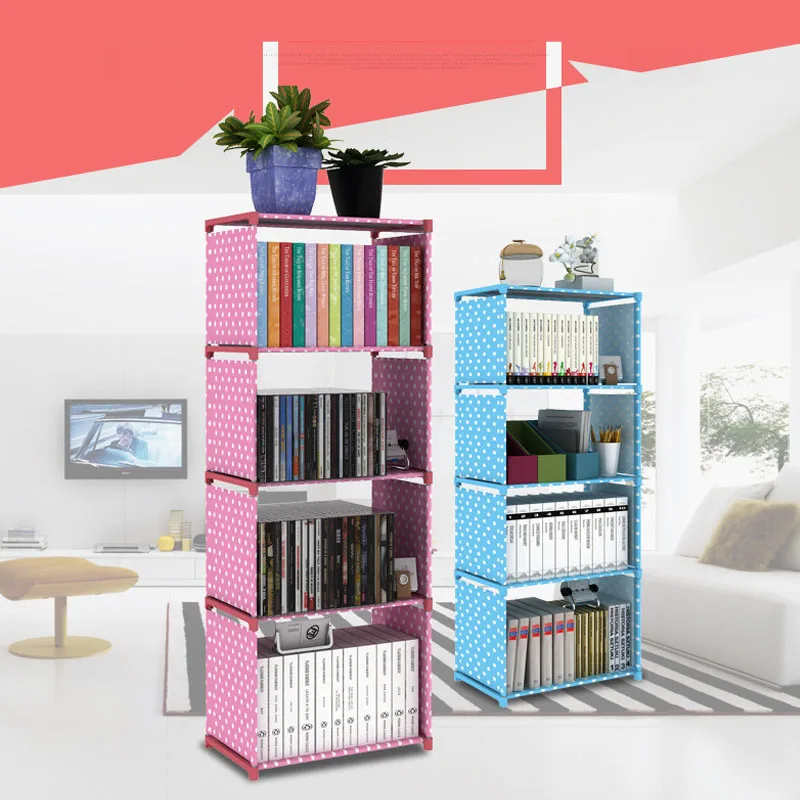 4 слойная книжная полка детская игрушки одежда хранение косметики домашняя