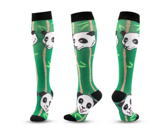 2021 New Cartoon Compression Stockings For Men Women Nylon Smiley Pattern Compress Socks Cycling Sock Prevent Varicose Veins Y030-M