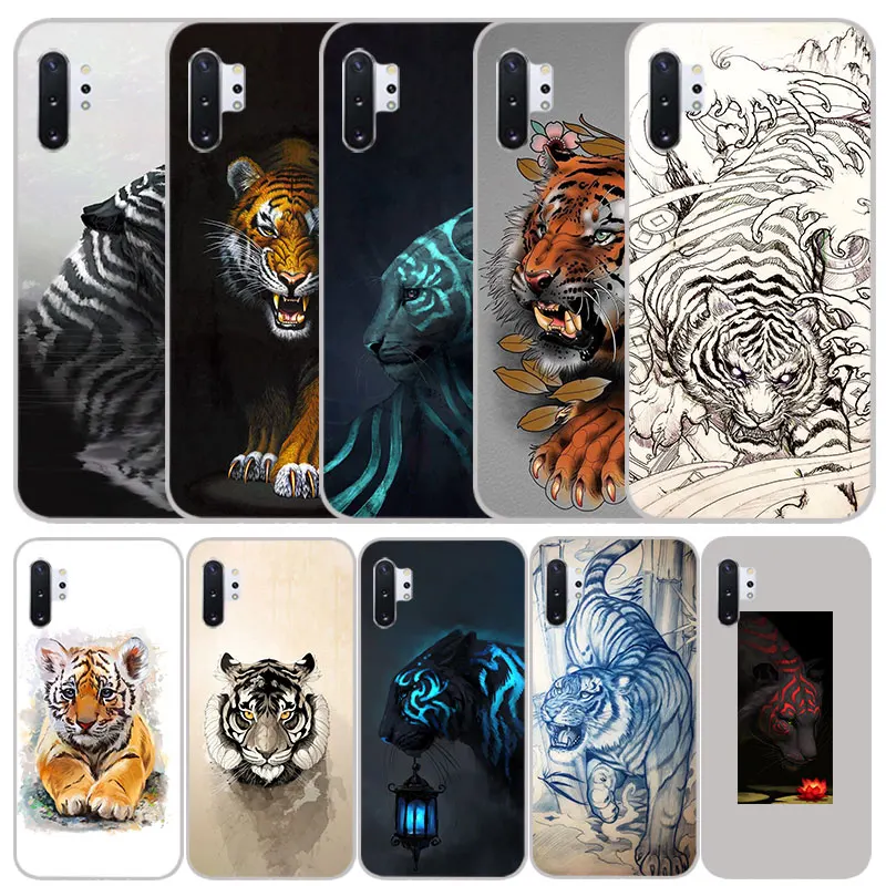 Tiger drawing Matte Silicone Case For Samsung galaxy Note 10 pro 9 8 A90 A70 A60 A50 A40 A30 A10 M40 M30 M20 M10 cover |