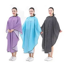 Парикмахерская профессиональная накидка для укладки волос, Высококачественная модная полосатая водонепроницаемая одежда для парикмахера в стиле ретро