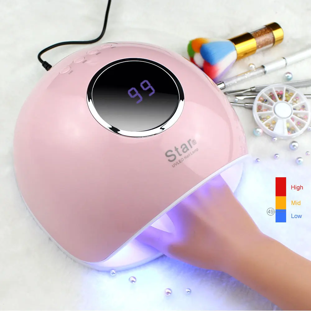 

Star5 Smart Manicures Light Treatment Device 33 Lamp Beads 72 w LCD Display Painless Mode 4 File Timing