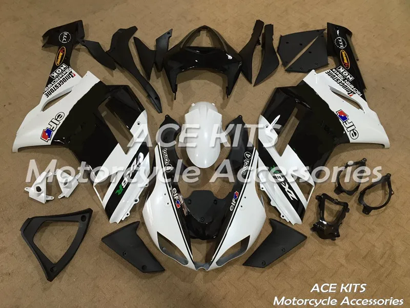 Мотоциклетный обтекатель abs для kawasaki Ninja ZX6R 599 636 2007 2008 впрыска топлива Bodywor любого цвета, подходят к любому у ACE № 261