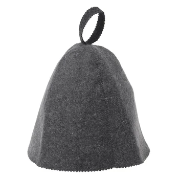 

Wool Felt Sauna Hat Anti Heat Russian Banya Cap For Bath House Head Protection L4MF