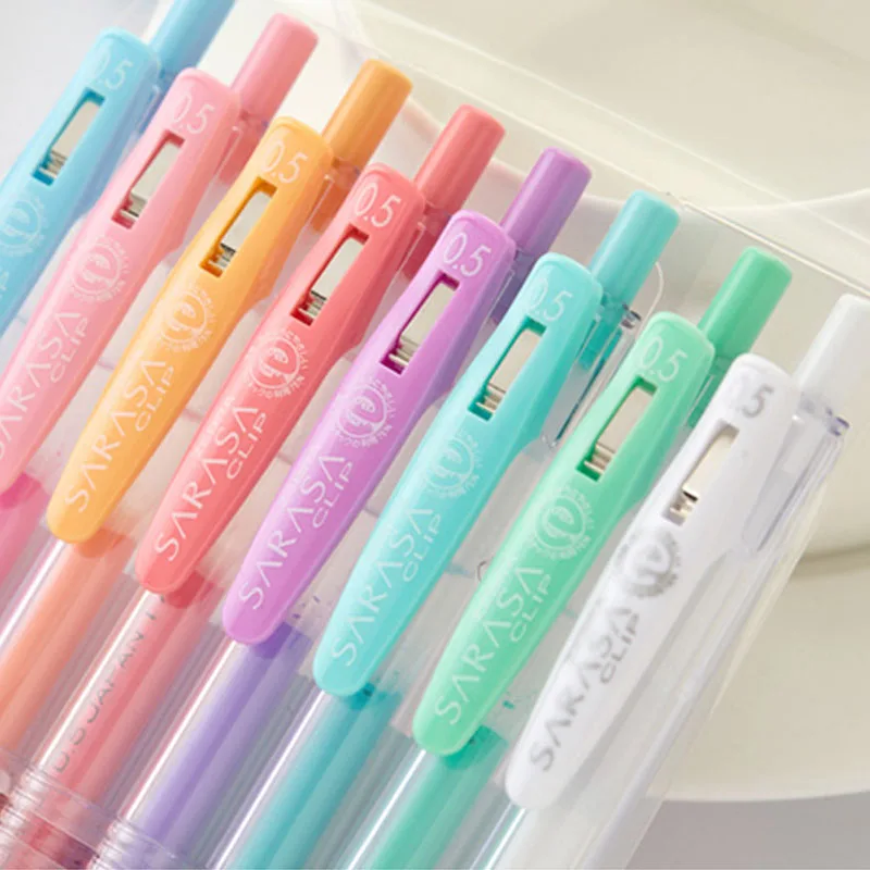 Zebra Sarasa Clip Gel Pen - 0.5 mm - Milk - 8 Color Set