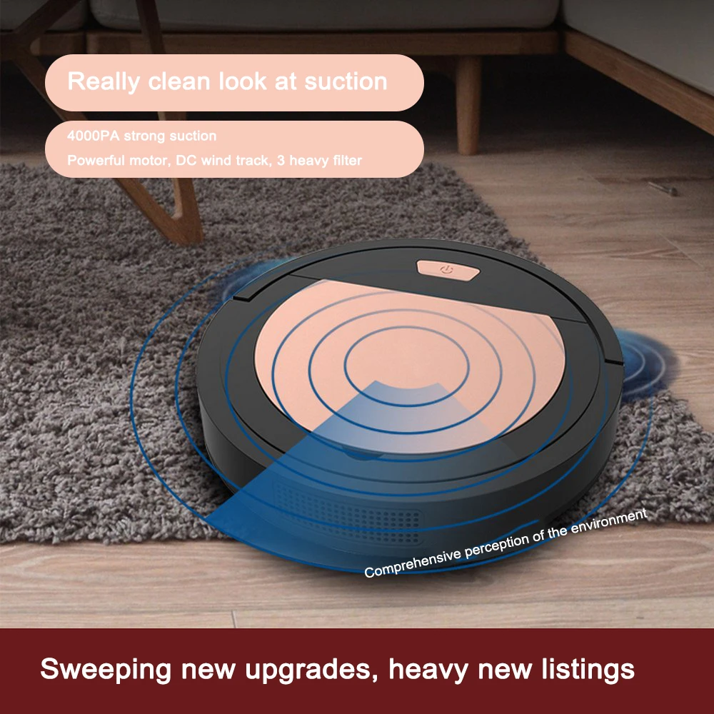 

Pro Vacuum Cleaner Robot Sweep One-button start Wet Mop Automatic Recharge for Pet hair and Hard Floor Powerful Suction Ultra
