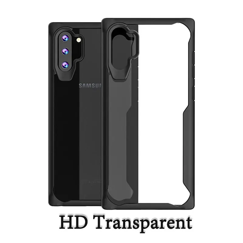 Для samsung Galaxy Note 10 Plus чехол-накладка прозрачный силиконовый чехол из ТПУ HD Прозрачный жесткий чехол для телефона для samsung Note 10 Plus