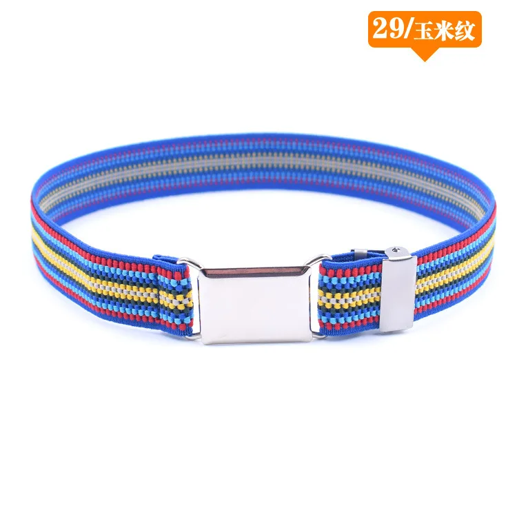 Waist Belt Детские эластичные штаны в полоску с регулируемым поясом и цветочным принтом для мальчиков и девочек - Цвет: Waist Belt