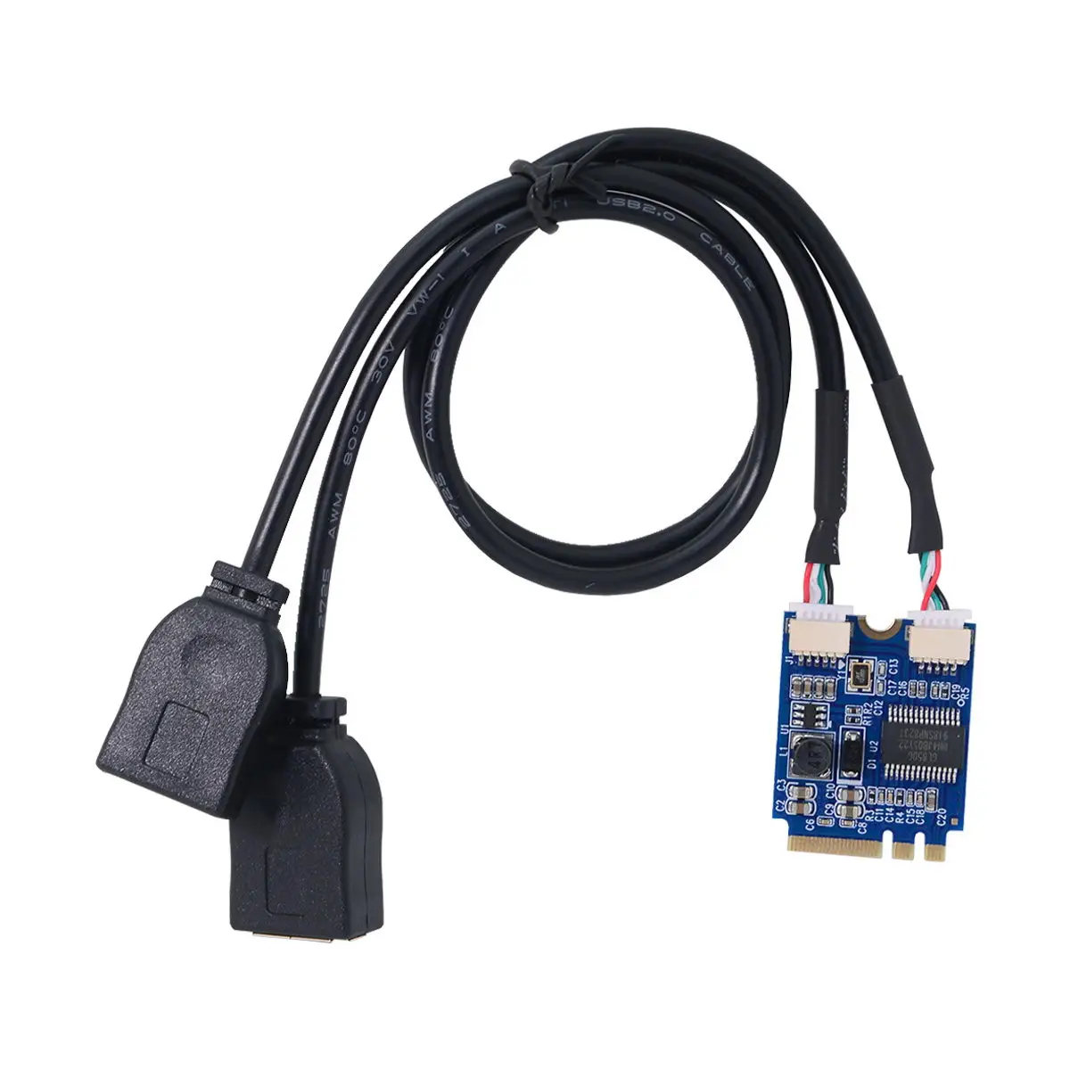 NGFF M.2 A/E ключ к двойному USB 2,0 кабелю ноутбука внешний отдельный интерфейсный кабель