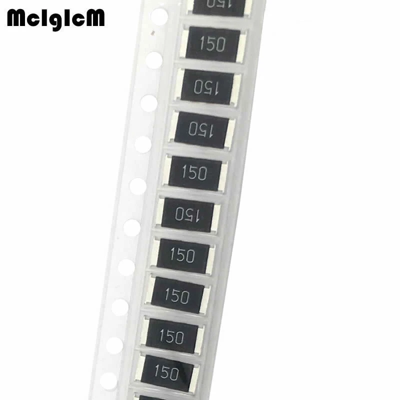 MCIGICM 1W 50pcs 2512 smd chip resistor 100 resistors 0R 22M 10K 100K 100R 1R 150R R050 Power