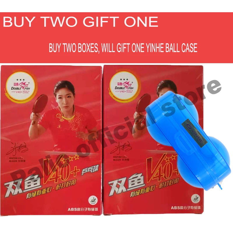 Original double fish 3 stars V40+ table tennis ball ABS polymer