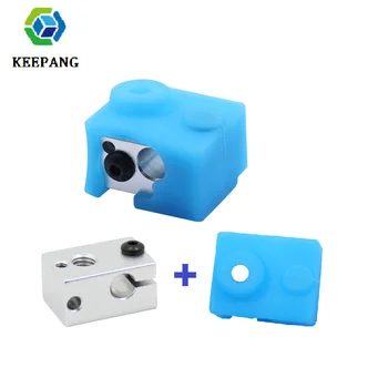 

Kee Pang E3D V6 Upgraded Heater Block Kit Silicone Case Cover Sock Heating Part for 3D Printer Creality Ender3 Accessories