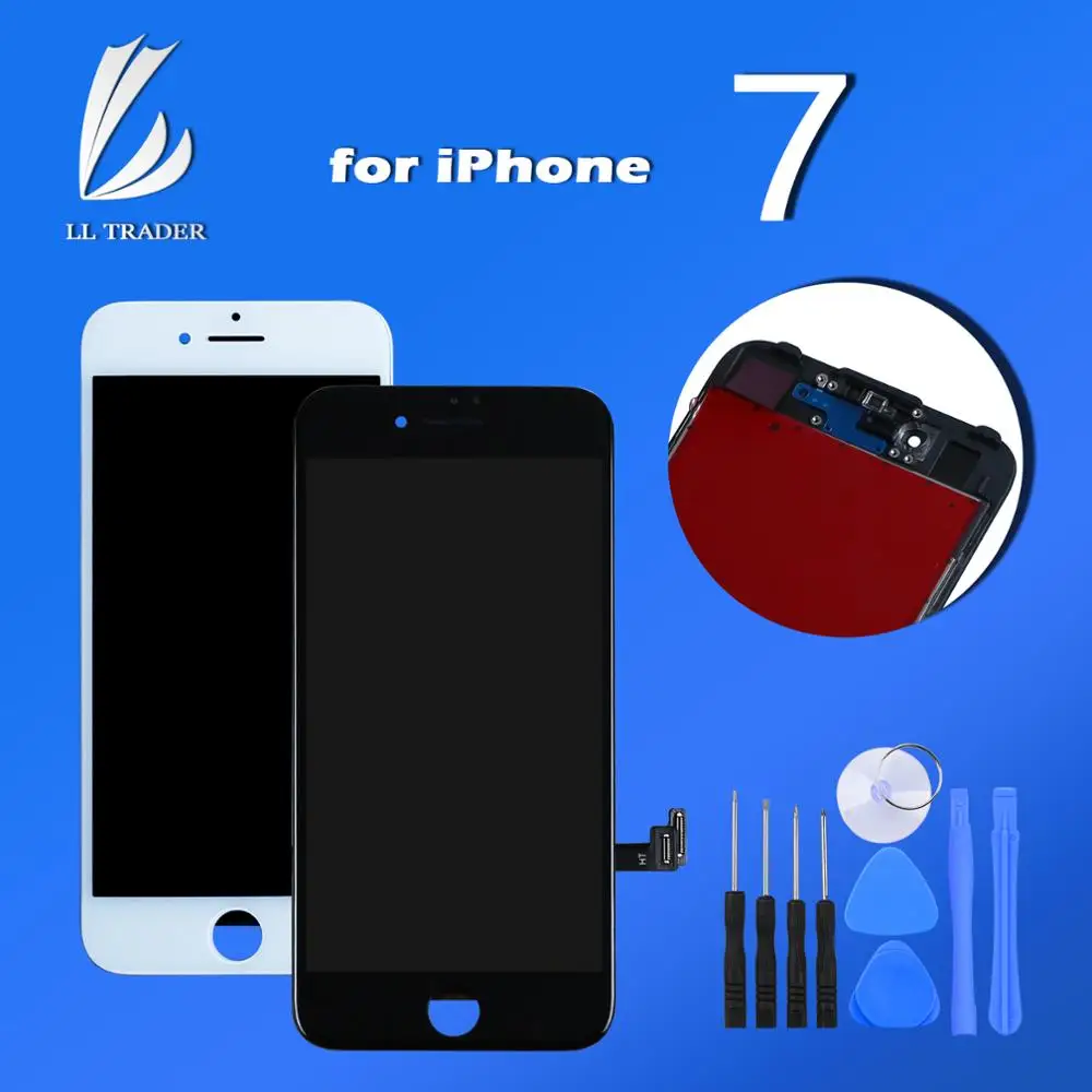 

for iPhone 7 Screen Replacement Assembly with Touch Digitizer Camera Holder 3D Touch Free Tools Black White Free Shipping