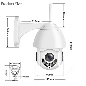 

1080P Security WIFI Camera Outdoor PTZ Speed Dome Wireless CCTV IP Camera Pan Tilt 5X Zoom Audio IR Surveillance P2P CAM
