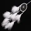 55cm Wind Chimes Handmade Dream Catcher Net White Feathers Wall Hanging Dreamcatcher Craft Gift Christmas Decoration for Home 4