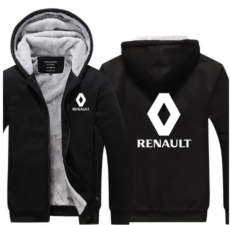 Новое поступление, зимняя толстовка на молнии для Renault, топы для мужчин, теплое уплотненное пальто, толстовки, куртки, 5 цветов, f