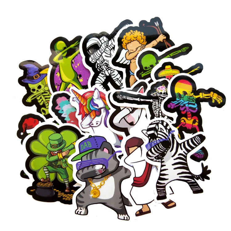 

16 Pcs/lot Funny skull expression DIY Decorative paper Sticker Decal For Phone Car Laptop Album diary Backpack Kids Toy Stickers