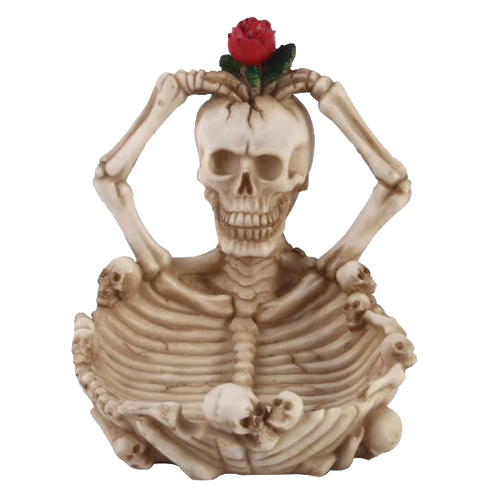 Reallistic Resin Human Skull Bone Shaped Ashtray