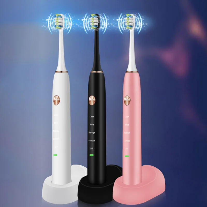 

Smart Automatic Ultrasonic Toothbrush Adult Timer Tooth Brush Usb Ultrasonic Electric Toothbrush Waterproof Toothbrush Holder