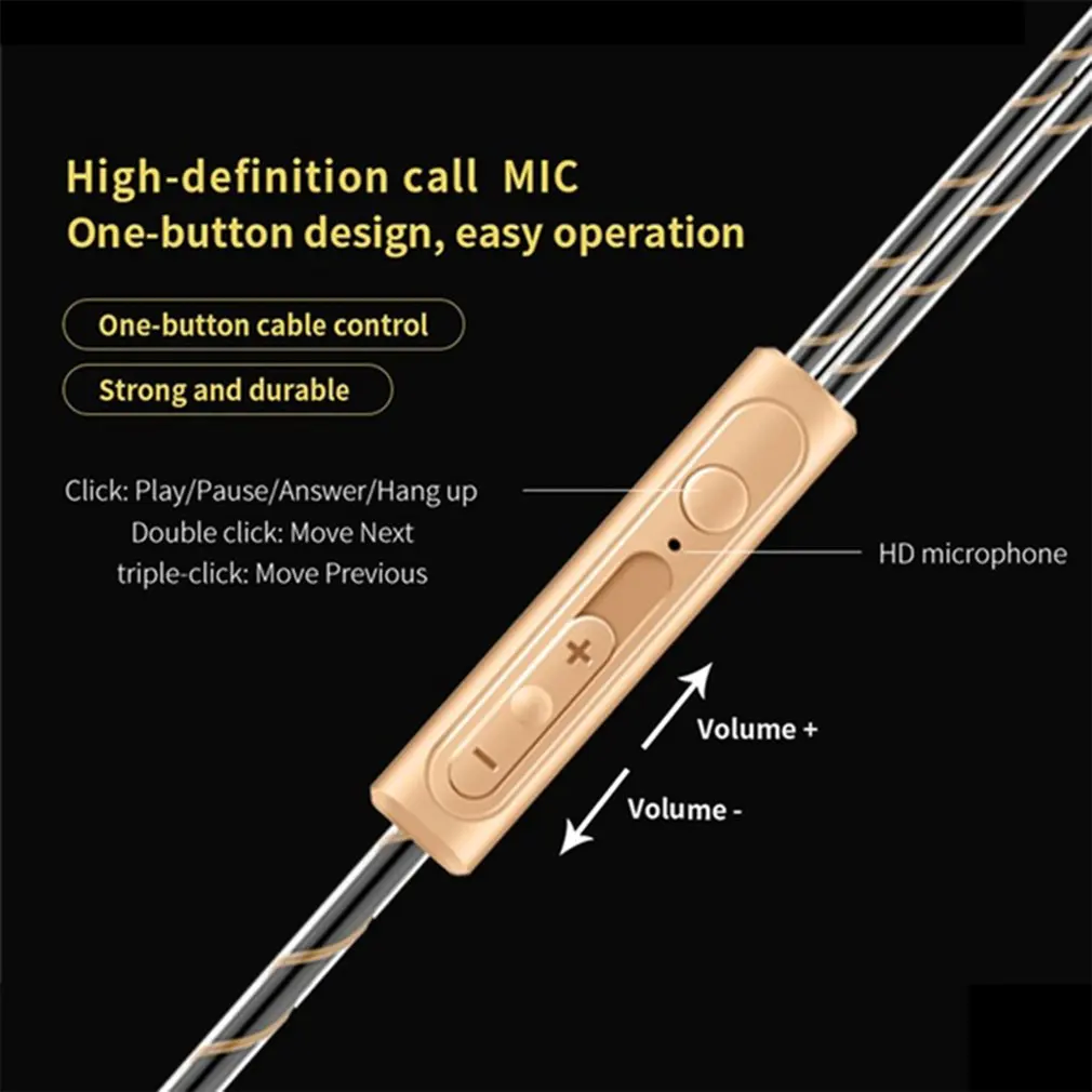 Magnetic Wired Stereo in-Ear Earphones Super Bass Dual Drive Headset Earbuds Earphone For Huawei Samsung SmartPhone