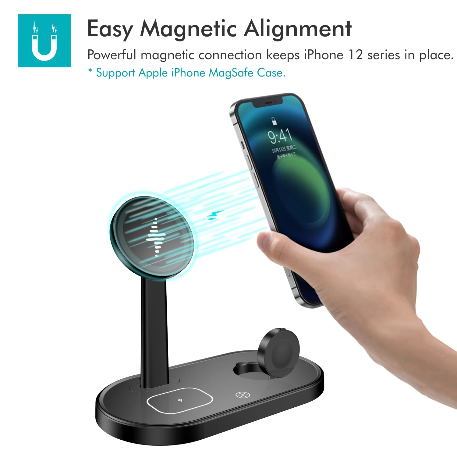 3 in 1 Wireless Charger 15W Fast Charging Station for