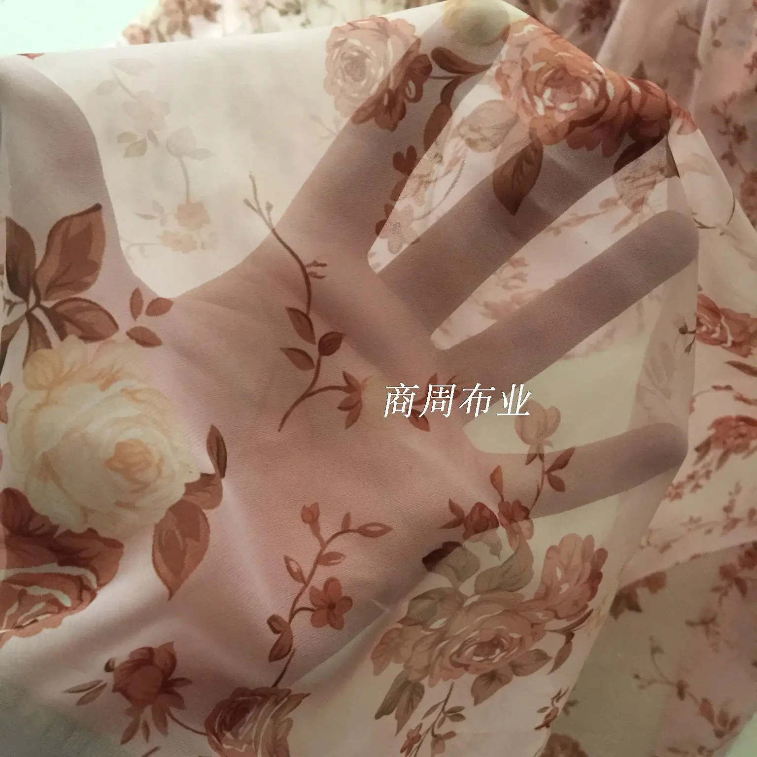 

2019 New Patchwork 30 D Rose Printed Printing Sliding Fully Thin Snow Spins Cloth Bohemian Dress Scarves Accessories Fabrics