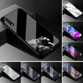 

For Vivo V17 Neo Case PC Glass Phone Case Black TPU Bumper Cover for Vivo V17 Neo V 17 V17Neo Cover Y7S Y 7S IQOO Neo Z5 Case