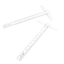 1pc 30cm T carré règle en plastique T forme règle clair Transparent mesures droite règle mesure outil