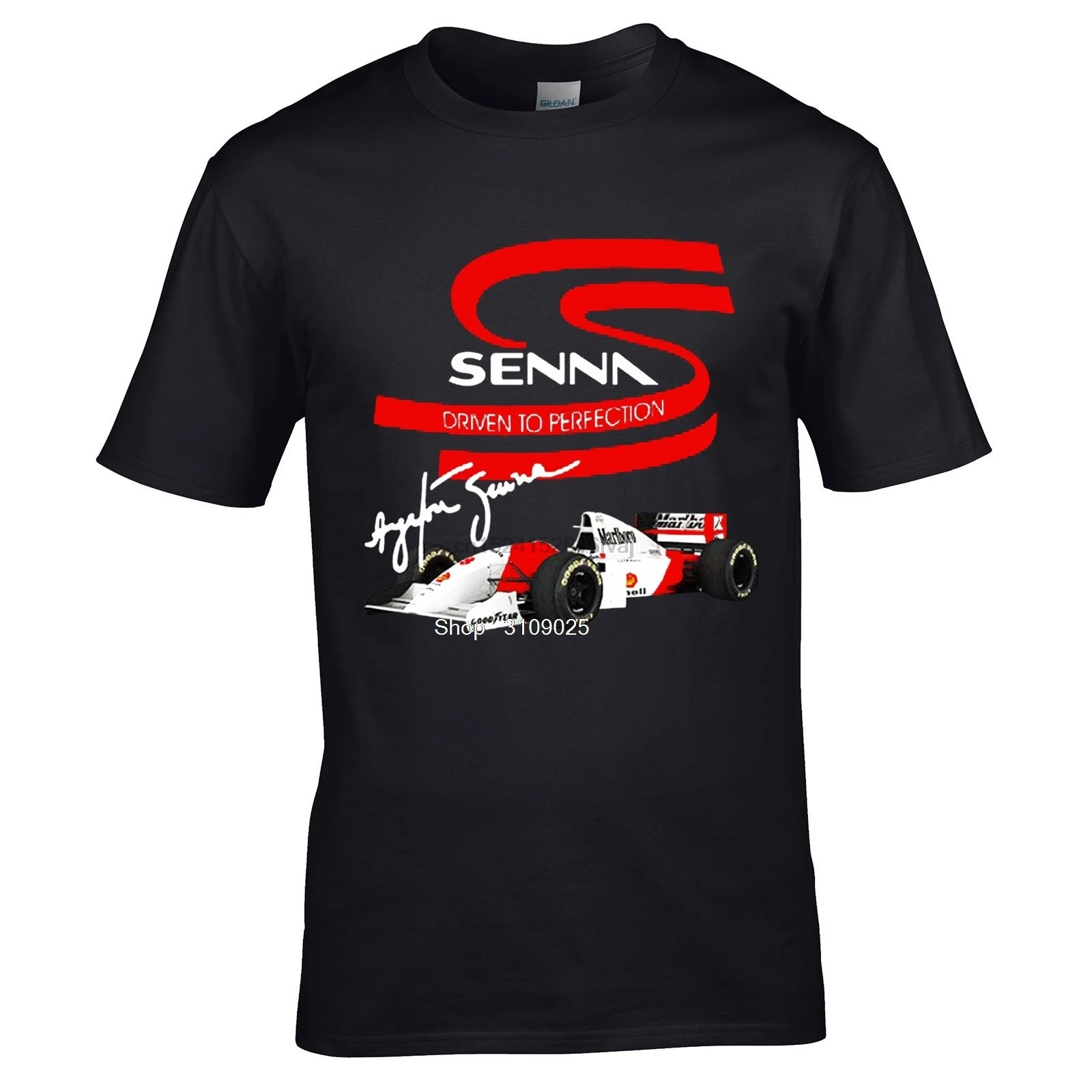 Летняя стильная футболка с логотипом Ayrton Senna World Legend|Футболки| |