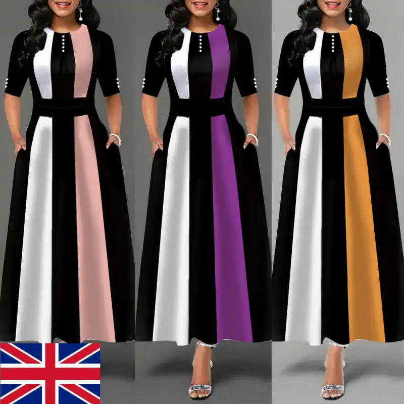 half sleeve maxi dress uk