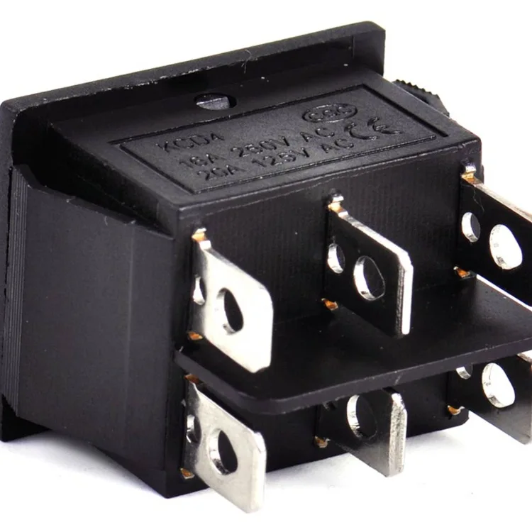 Поставка KCD4 корабль Тип переключатель 6 Pin 3 стойла черный и белый с рисунком переключатель-качалка двусторонний сброс Средний стоп переключатель