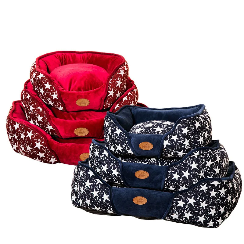 Dog Bed Winter Warm Small And Medium Dogs Pet Nest Teddy Dog Mattress Removable And Washable Supplies Dog Bed Mat Cat Sofa