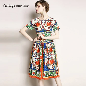

Vantage Plus Size Dashiki Elegant Half Sleeve Autumn Dress Women Vestidos