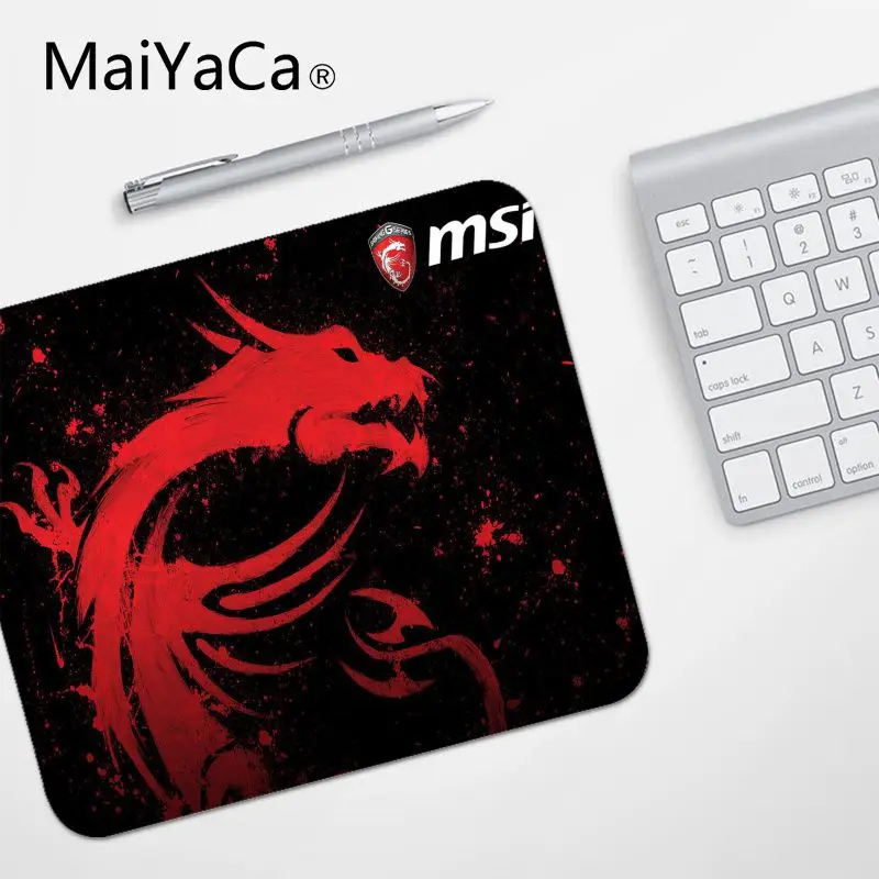 No Lock Edge25x29cm MaiYaCa высокое качество MSI логотип дракон высокоскоростной коврик для мыши Лидер продаж подставка под руку мышь - Цвет: No Lock Edge25x29cm