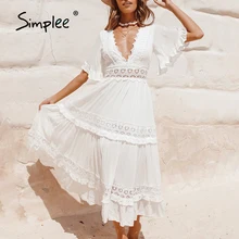 white summer beach maxi dress