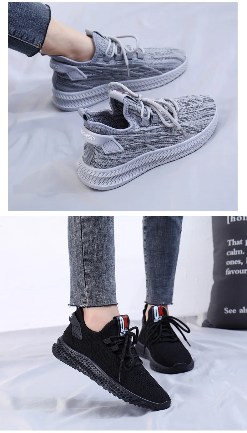Fashion Spring Female Sneakers Women Shoes Korean Mesh Yellow Ladies Shoes Woman Lace Up Red Black Casual Shoes Breathable 2021