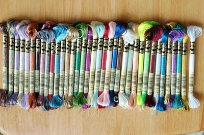 

1pcs Light Effects Floss Metallic Floss Cross Stitch Embroidery Thread 8 meters each Skein DMC and Sullivans brands