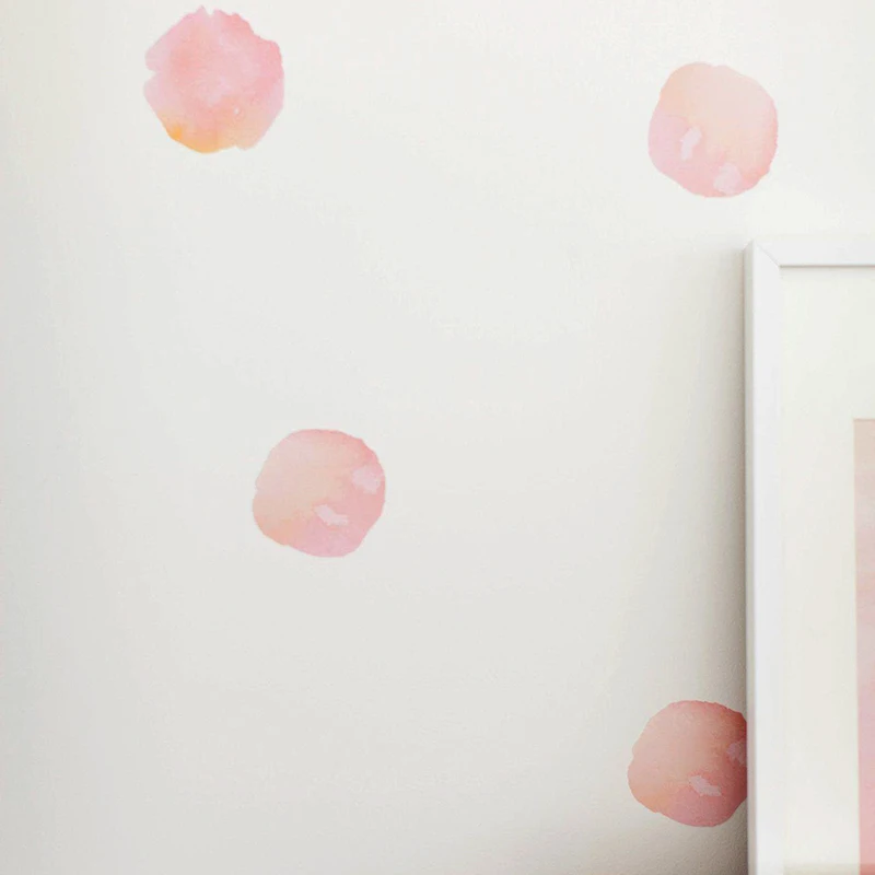 Розовый Dot DIY стикер стены для детской комнаты украшения съемные декоративные стены винил водонепроницаемый детский Декор