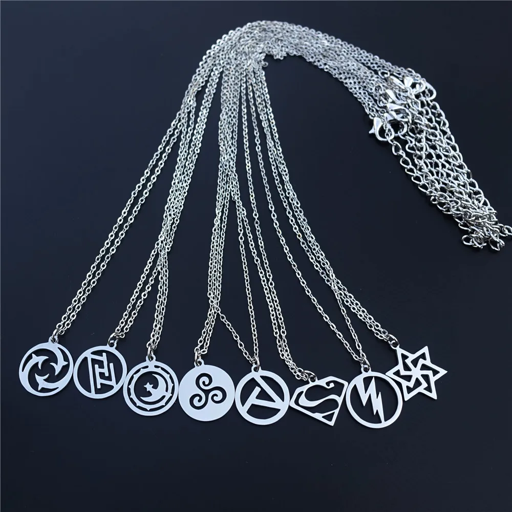 Нержавеющая сталь Teen Wolf Triskele Triskelion Argent Супермен гексаграмма кулон со стрелками ожерелье Женская мода ювелирные изделия подарок