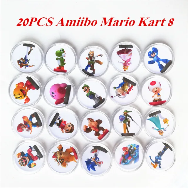 24 шт. Zelda break Of The Wild карта NFC для Amiibo Young Link Wolf Link's Awakening Ntag215 монетница Tagmo Diablo Splatoon 2 - Цвет: Mario Kart 8-20Pcs