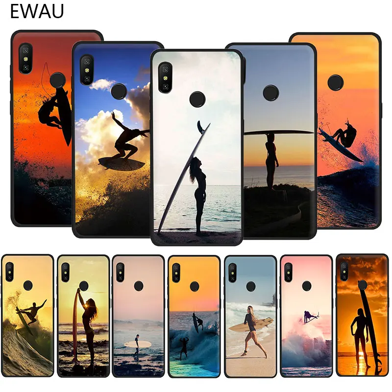 

EWAU Sea wave surf summer surfing ocean Soft TPU phone cover case for Xiaomi Redmi 4A 4X 5 5A 6 6A 7 7A Plus GO S2 K20 pro