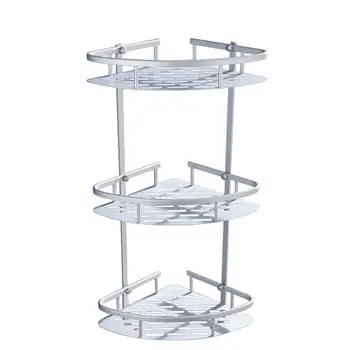 

Aluminum Triangle Three Layer Plate Shelf Bathroom Tray Bathroom Hanging Corner Bathroom Accessory