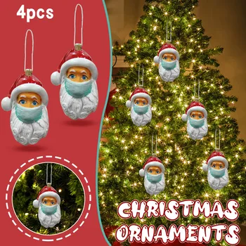 

2/4pcs Personalized Santa Claus Of Ornament 2020 Christmas Holiday Decorations Navidad Decoraciones Para Elhogar Boże Narodzenie